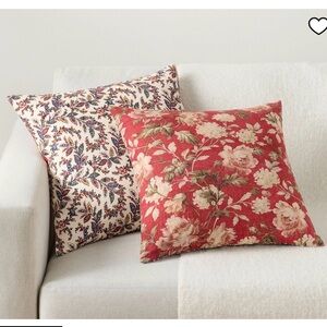 Pottery Barn Red and Cream Floral Pillow Cover
SET OF 2
